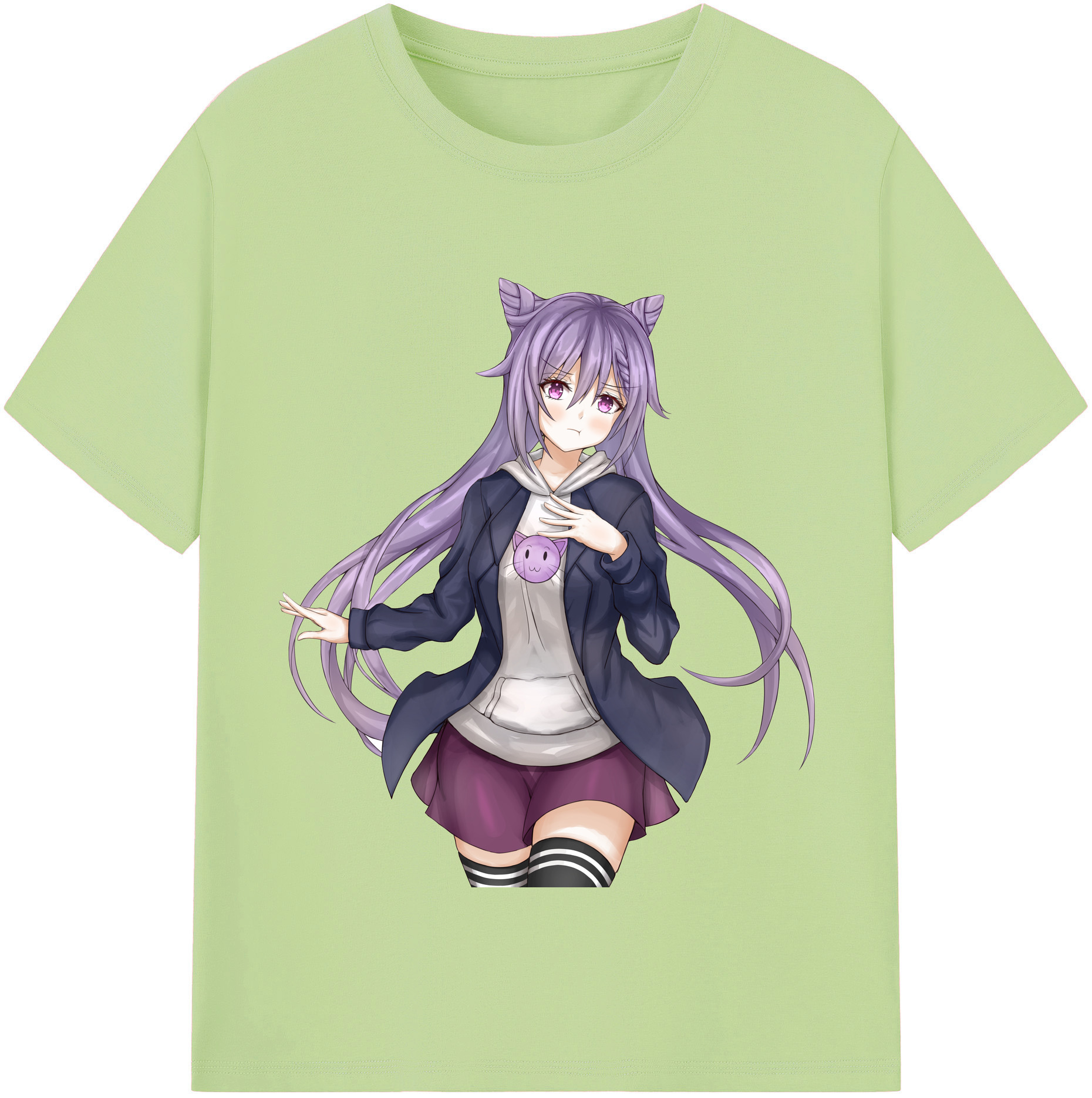 げんし神 刻晴 こくせい genshin Kokusei 綿100％半袖Tシャツ（フロントプリント）